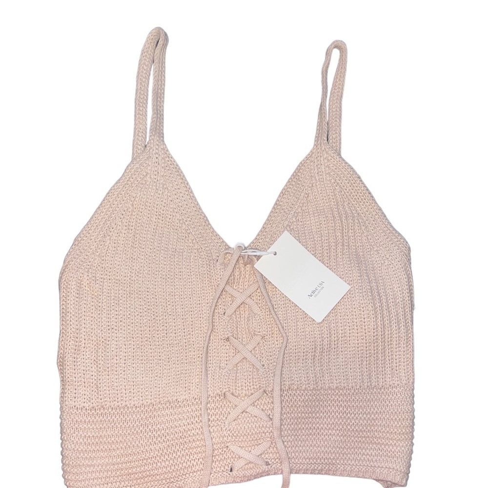 Crotchet Cream Tank Top